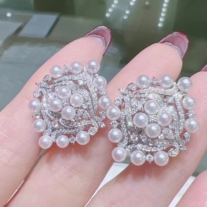 Pendientes de Perlas Negras de Tahití, 11-12 mm, Redondos, sin Defectos, Versátiles, Plata de Ley 925 - Product Image 4