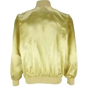 Custom Private label trendy smooth texture lightweight stylish outfit satin <b>jacket</b> comfortable fashion satin <b>jacket</b> - Product Image 2