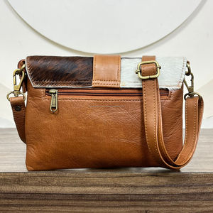 Nouveau véritable cuir de vachette naturel fourrure cuir fronde sac à main Western peau de vache fourrure cuir bandoulière élégant multi-usages sac à main pour les femmes - Product Image 5