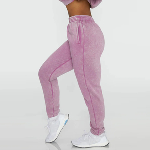 Pantalon de jogging pour femme, pantalon de sport personnalisé avec logo, pantalon de jogging d'entraînement avec poches, service OEM, en molleton, fabriqué au Pakistan - Product Image 3