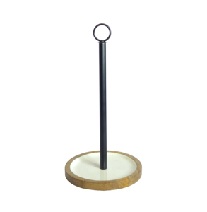 Modern Mixed Material Crystal Finial Paper Towel Holder Metal Table Top Utility Tissue Holder Serving Geometrical Tissue <b>Rack</b> - Product Image 3