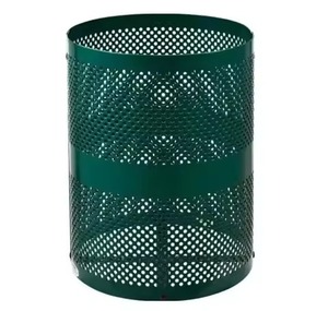 Elegante Cesto de Papel Metálico Cilíndrico con Patrón, Abierto por Arriba, Decorativo, para Interiores, Contenedor de Residuos Domésticos - Product Image 6