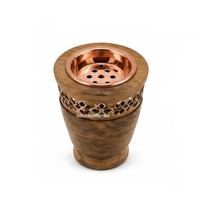 Handmade Sandalwood Incense <b>Burner</b> With Metal Insert Aromatic Diffuser All Season Use - Product Image 3
