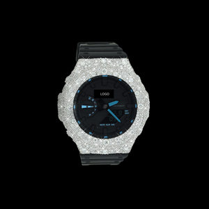 Reloj de Lujo con Diamantes Moissanite, Edición Iced Out, Doble Pantalla, Alta Calidad, Caja de Plata, Cuarzo, Mejor Precio al por Mayor - Product Image 1