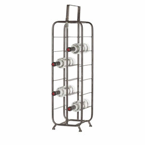 Porte-bouteilles mural en bois style classique, support pour 6 bouteilles, étagère de rangement et de présentation en métal et bois de sapin pour la décoration de bar à domicile - Product Image 6