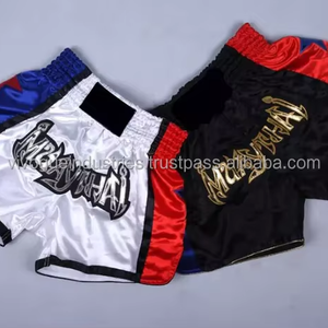 Pantalones Cortos de Boxeo para Hombre y Mujer, Pantalones de Entrenamiento de Kickboxing Profesionales para Gimnasio, MMA, Muay Thai, Transpirables, de Secado Rápido, 100% Poliéster - Product Image 5