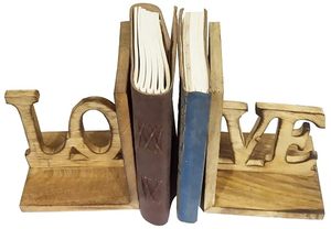 Porte-livres en bois sculpté à la main en forme d'éléphant, support décoratif pour livres, en bois massif, pour la maison, le bureau, la bibliothèque, la décoration d'étagères - Product Image 1