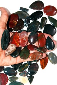 Heliotrope Cabochons || Blood Jasper || Oval Pear <b>Round</b> <b>Cushion</b> Square || Loose Bloodstone || Natural Gemstone - Product Image 2