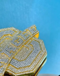 Luxury Geometric Moissanite Charms Iced Out Hip Hop <b>Pendant</b> 925 <b>Silver</b> Gold Plated <b>Pendant</b> Personalized <b>Initial</b> Letter <b>Pendant</b> - Product Image 5
