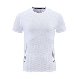 Custom Sports Performance Apparel Manufacturer <b>Compression</b> Gym T <b>Shirt</b> Breathable Polyester Spandex Screen Print Wholesale - Product Image 2