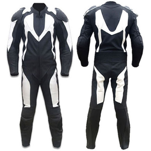 Combinaison de moto en cuir à manches longues pour homme, orange et noir, respirante, pour toutes les saisons - Product Image 5