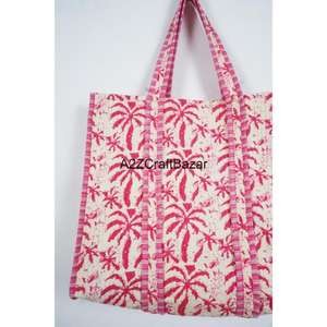 Bolso Tote de Algodón a Rayas Vintage de Lujo de Alta Gama para Mujer, con Asa Larga, Ideal para Viajes de Verano, Playa, Almacenamiento y Exhibición - Product Image 3