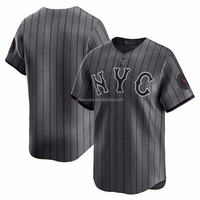 Maillots de baseball personnalisés en polyester respirant 100 %, brodés et imprimés, de haute qualité, pour équipes, style MLB, vente en gros