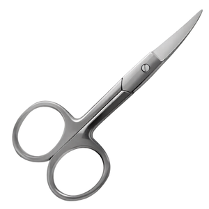 Fine Nail Scissors 3.5 Inch Curved Stainless Steel Polished Finish Manicure Pedicure Nail Trimming Professional Tool - Product Image 1