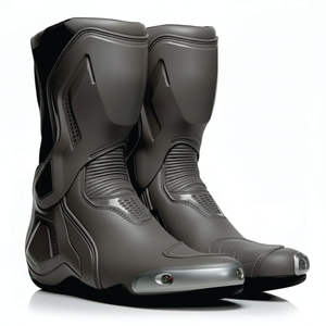 Botas de Motociclismo Nuevas, de Cuero, para Carreras, Botas Cortas de Turismo - Product Image 1