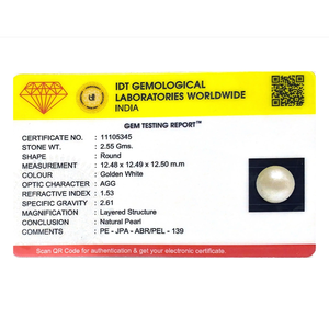 Loose Pearl Gemstone-12.75 Carat Stunning White Pearl for Fine Jewelry - Product Image 3