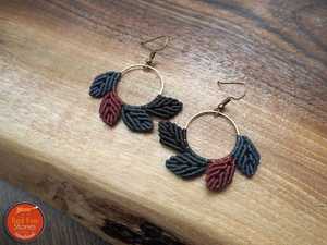 Pendientes de Macramé Hechos a Mano con Piedras Preciosas Rosas, Pendientes Colgantes Boho, Joyería Étnica de Piedra Natural, Accesorios de Moda Florales - Product Image 2
