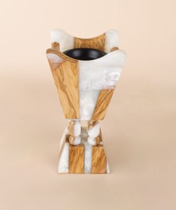 Quemador de incienso Mabkhara Bakhoor de diseño, quemador de incienso árabe Oud, madera de resina blanca, estilo artístico de Dubái, decoración de lujo para el hogar, Ramadán, Eid G - Product Image 1