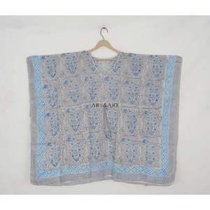 ชุดคลุมยาวลายสัตว์ คอวี ผูกเชือก ทรงปล่อยชายระบาย ผ้าฝ้ายอินเดียเนื้อนุ่ม แต่งลูกไม้ เหมาะสำหรับใส่ไปทะเล ชุดเพื่อนเจ้าสาว สำหรับผู้หญิง - Product Image 2