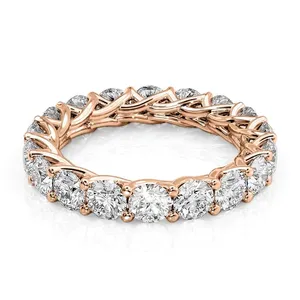 Anillo de Eternidad con Diamantes Cultivados en Laboratorio, Corte Redondo, Certificado IGI, Velorique - Product Image 1
