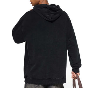 Sweat à capuche oversize style Hip Hop, effet délavé, pour homme, nouvelle collection automne-hiver, coupe ample, motif floral. - Product Image 3