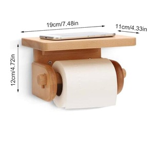 Support de rouleau de papier toilette en bois sur mesure, excellent support de papier toilette en bois, best-seller - Product Image 3