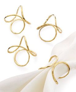 Porte-serviettes contemporain finition argentée pour les arrangements de table festifs et les événements - Product Image 1