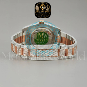 Reloj de Moda Unisex de Edición Limitada de Lujo con Esfera Cuadrada de Cuarzo Moissanite, Correa de Acero Inoxidable de 20 mm con Cierre de Hebilla - Product Image 3