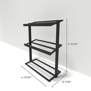 Space Smart Shoe <b>Rack</b> Three Tier Open Organizer Compact Storage Design Strong Stable Frame Easy Assembly chic Entryway Solution - Product Image 5