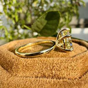 Anillo de Diamante Solitario de Corte Pera en Oro Amarillo de 14K de Lujo para Mujer, Elegante Joyería de Compromiso y Aniversario, Proveedor - Product Image 6