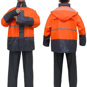 Men Reversible Plus Size Lightweight Waterproof <b>Jacket</b> Trouser Set Knitted Solid Pattern Outdoor Raincoat Comfortable Soft - Product Image 3