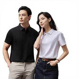 Camisas Casuales de Verano para Hombre, al por Mayor, Estampadas, de Punto, Manga Corta, Transpirables, de Poliéster/Algodón, Color Sólido - Product Image 2