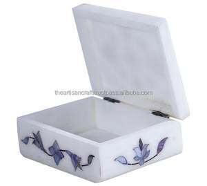 กล่องใส่เครื่องประดับลายดอกไม้แบบดั้งเดิม งานฝีมือจากช่างฝีมือ ทำด้วยมือ ลายหินอ่อน  รักษ์โลก สำหรับเก็บของ - Product Image 6