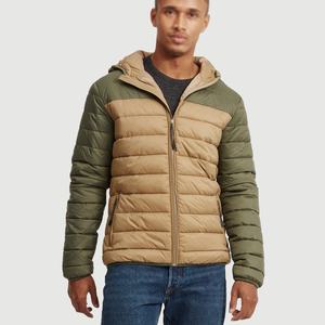 Custom Logo S-6XL Wholesale Light <b>Warm</b> Winter Puff Filled Puffer Cotton <b>Jacket</b> with Pattern for <b>Men</b> - Product Image 1