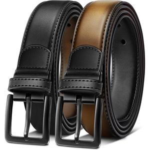 Ceinture homme en cuir de buffle premium, cuir pleine fleur véritable, boucle classique rétro personnalisée, durable, ceinture décontractée et habillée. - Product Image 4