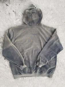 ACID WASH PLAIN <b>500</b> <b>GSM</b> <b>HOODIE</b> | OVERSIZED HEAVYWEIGHT FLEECE SWEATSHIRT OEM CUSTOM WHOLESALE MANUFACTURER SUPPLIER - Product Image 1