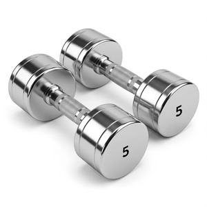 HRM Stainless Steel Adjustable <b>Dumbbells</b> for Body Fitness-Durable & Comfortable Handle - Product Image 1