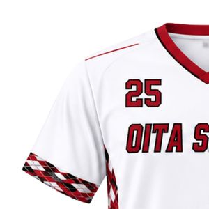Maillot de lacrosse unisexe blanc et rouge en polyester, coupe athlétique, uniforme sportif léger, tenue d'équipe, vêtements d'entraînement - Product Image 5