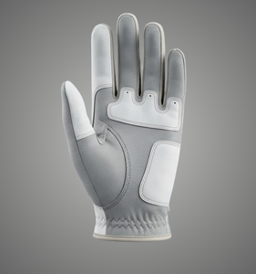 Gant de golf pour homme de haute qualité, personnalisé, pour main gauche, en cuir PU, antidérapant, fermeture auto-agrippante, unisexe, gris et blanc, sport - Product Image 4