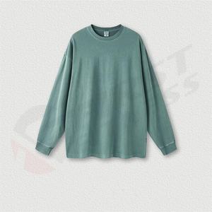 Camiseta Casual de Manga Corta de Algodón 100% con Logotipo Personalizado, Tejido de Punto, Lavado Ácido Intenso, para Hombre, 280 g/m² - Product Image 5