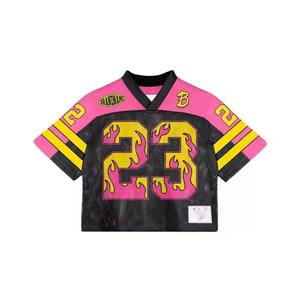 Camiseta de Fútbol Americano Retro Personalizada al por Mayor, Estilo Urbano, Sublimación de Alta Calidad, Malla Transpirable, Corte Holgado, Tallas Grandes - Product Image 1