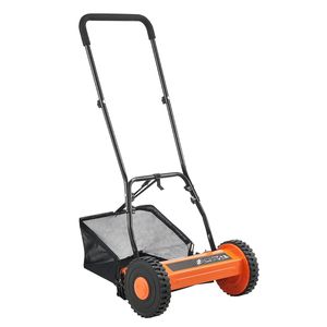 Tagliaerba Manuale a Spinta da 14 Pollici con 5 Lame, Motore a 2 Tempi Senza Motore, Altezza di Taglio Regolabile da 0.6 a 1.75, per Giardino - Product Image 3