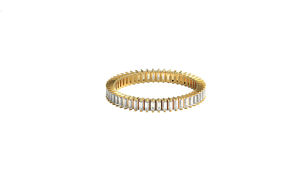 Anillo de Diamantes de Corte Baguette de Oro de 18K de Lujo, Anillo de Eternidad Completo, Anillos de Boda de Corte Vertical, Anillo Apilable, Joyería Fina, Regalo para Mujer - Product Image 1