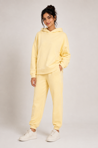 Women 100% Cotton Winter Lined Breathable Heavy Weight Boxy Oversized <b>Zip</b>-Up Hoodies with Puff Print - Product Image 2