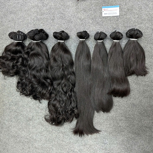 Thanh An Hair Extensions de cheveux humains ondulés bruts non traités, tissage vietnamien Remy, cuticules alignées, double tirage, tissage à la machine - Product Image 1