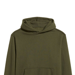 เสื้อฮู้ดผู้ชายสีเขียวมะกอก ทรงปกติ ผ้าฝ้ายฟลีซ สวมใส่สบายๆ สำหรับฤดูใบไม้ร่วง มีกระเป๋า - Product Image 6