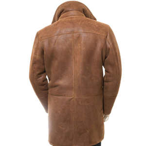 100% Genuine Leather Canvas Men's Fashionable Waterproof Breathable HIGH STREET Style Leather <b>Jacket</b> with Front Logo-Low Price - Product Image 2