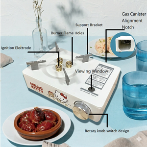 Custom Cartoon Portable <b>Gas</b> Stove With Cute Printed Design For Cooking Meals Quickly - Product Image 2