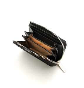 Estuche de lujo Castello de piel Saffiano con cremallera para tarjetas y documentos, poliéster, negro, marrón oscuro, gris - Product Image 4