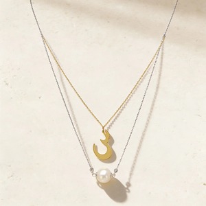 Collar con Colgante de Doble Capa de Perlas de Agua Dulce en Oro Amarillo y Blanco de 9K al por Mayor para Mujer, Joyería Fina Minimalista OEM - Product Image 4